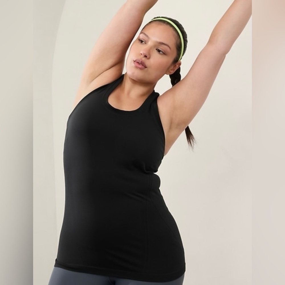 EUC Athleta Momentum Seamless Tank Top Size Large Black